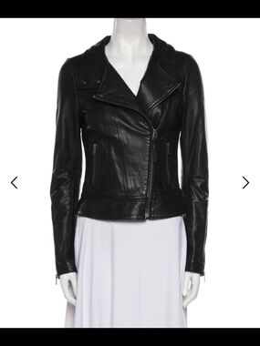 Mackage Women's Black Leather Moto Jacket